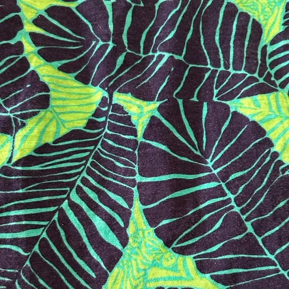 Lilly Pulitzer Under the Palms Gigi Tank Top Navy Lime Tropical Woman SZ XL EUC - Picture 4 of 10